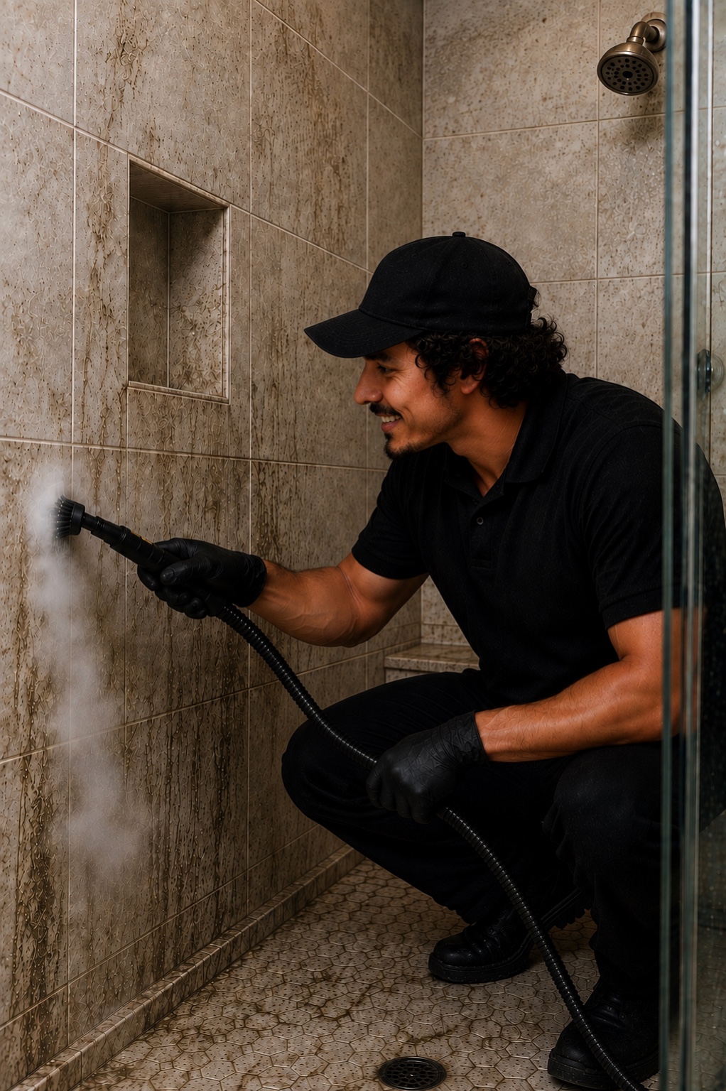 Grout Cleaning & Color Sealing